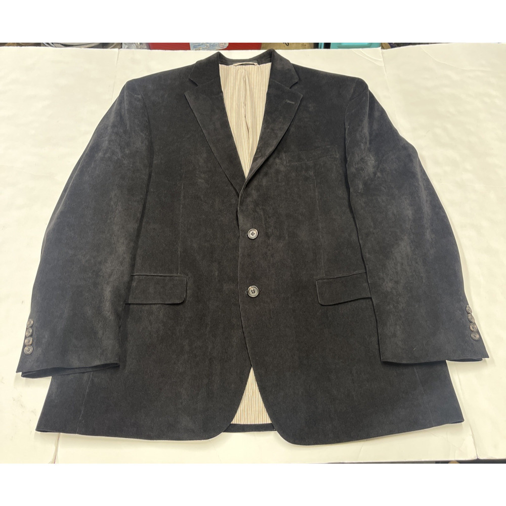 Lauren Ralph Lauren Blazer Mens 44R Black Corduroy Jacket Sports Coat